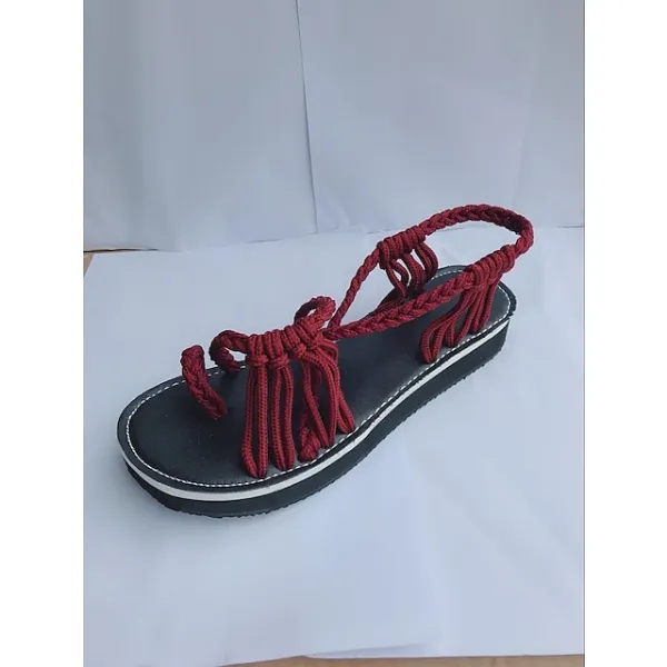 Women's Sandals Boho Bohemia Beach Platform Sandals Orthopedic Sandals Bunion Sandals Outdoor Daily Beach Summer Flat Heel Open Toe Classic Casual Minimalism Satin Loafer Color Block grey+green Black