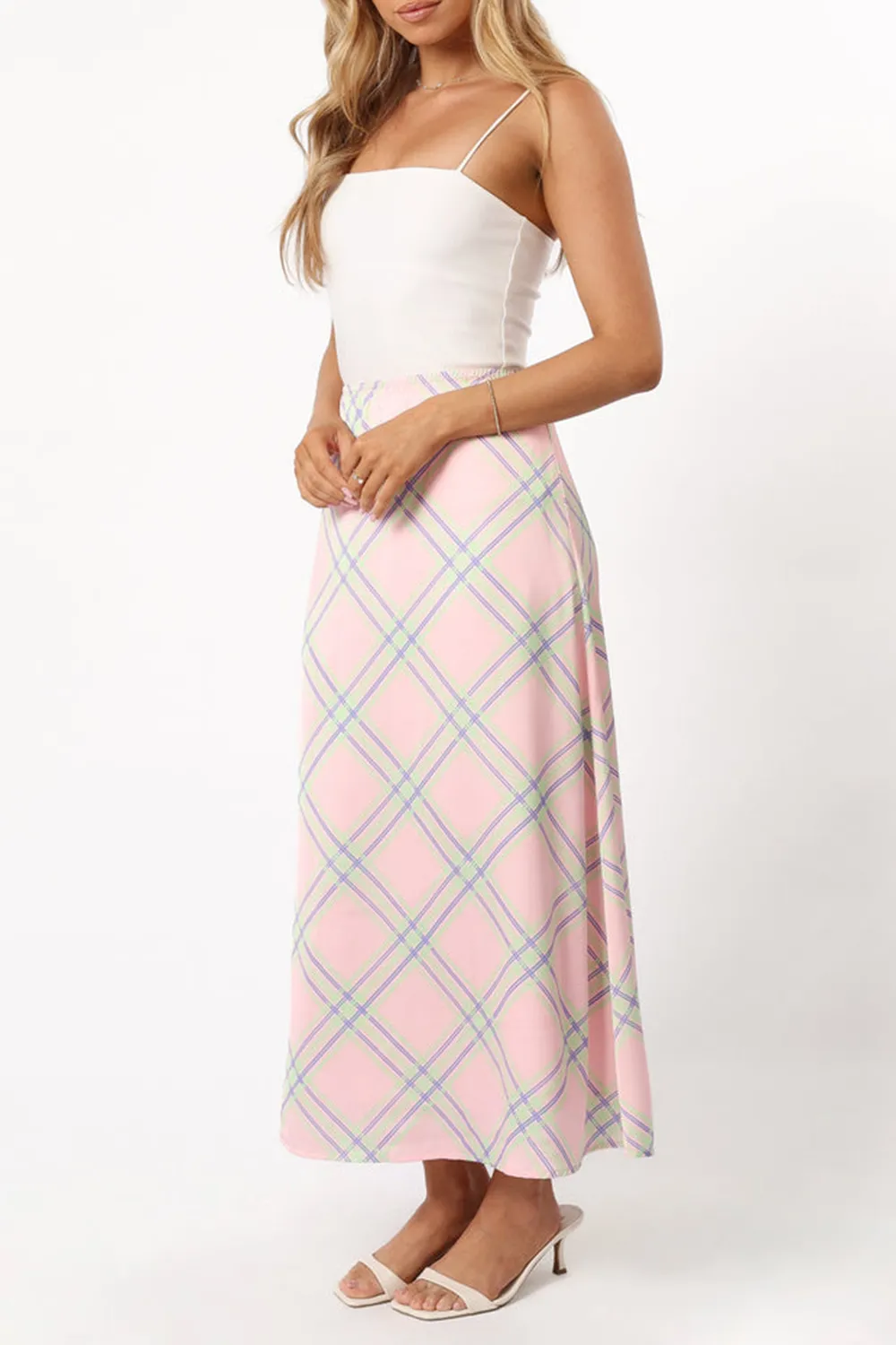 RELAXED MIDI BOHO STYLE SKIRT