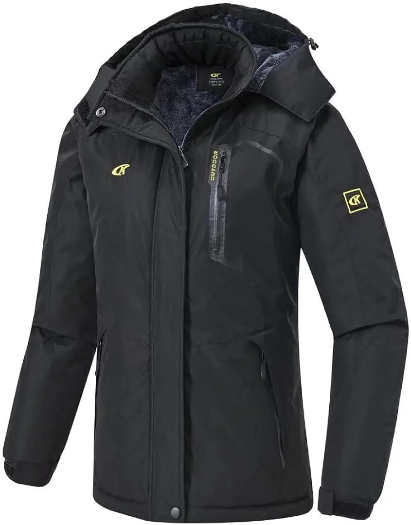 Women's Skiing Snowboarding Jackets Fleece Hood Mountain Snow Coat