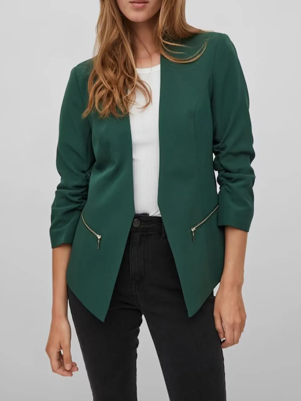 Plain Colored  No Lining Blazer