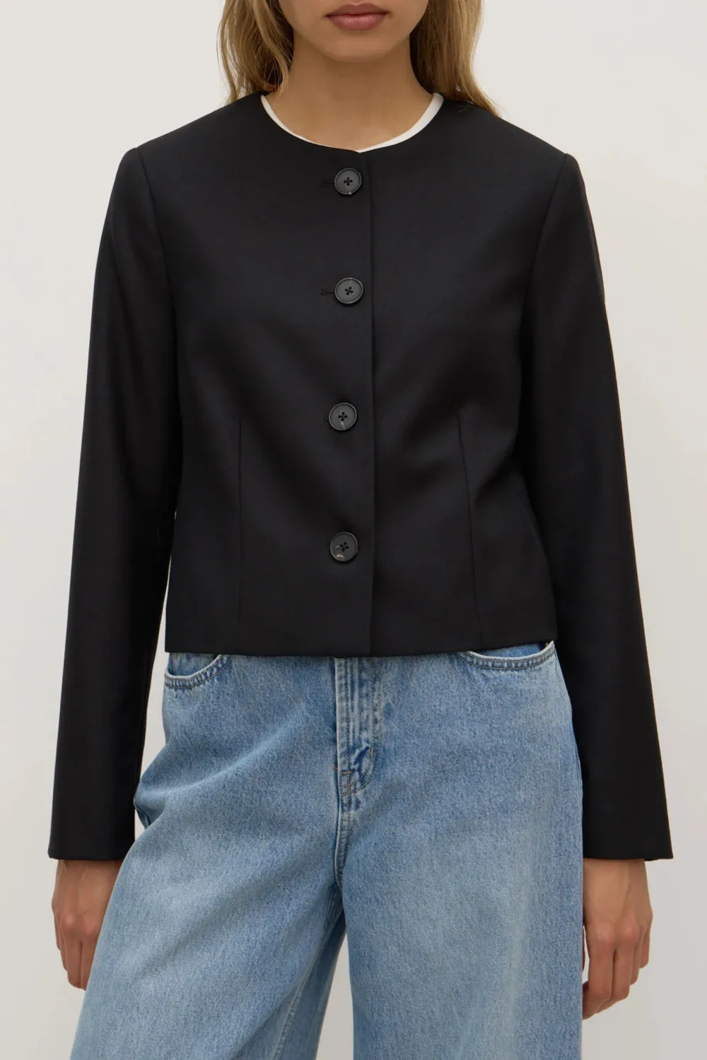 Round Neck Loose Jacket