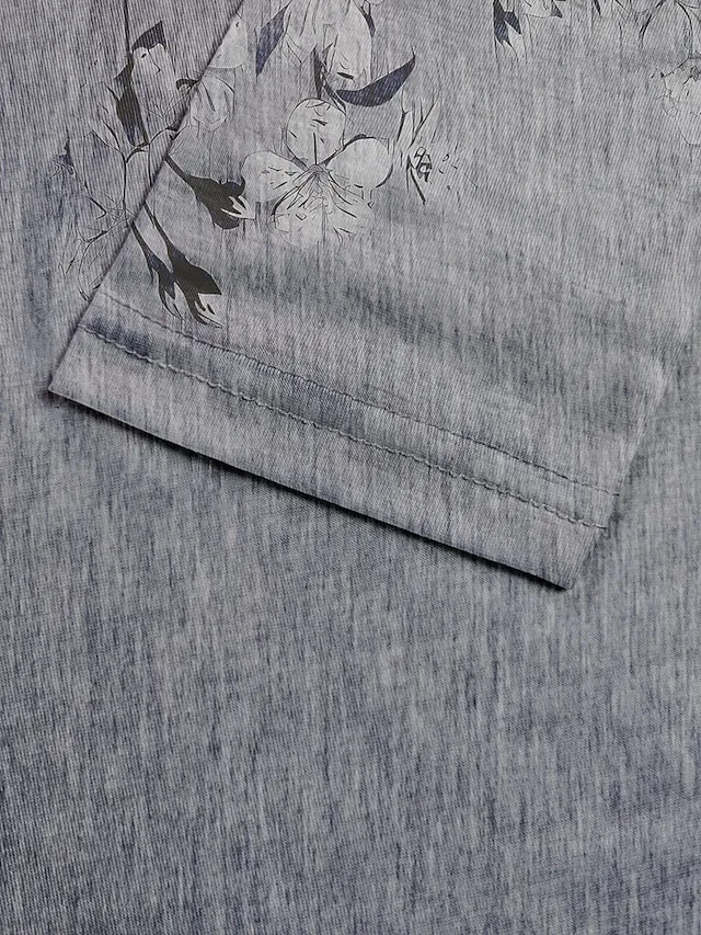 Women's T shirt Tee White Yellow Light Green Floral Button Print Short Sleeve Holiday Weekend Tunic Basic Round Neck Regular Fit Floral Painting