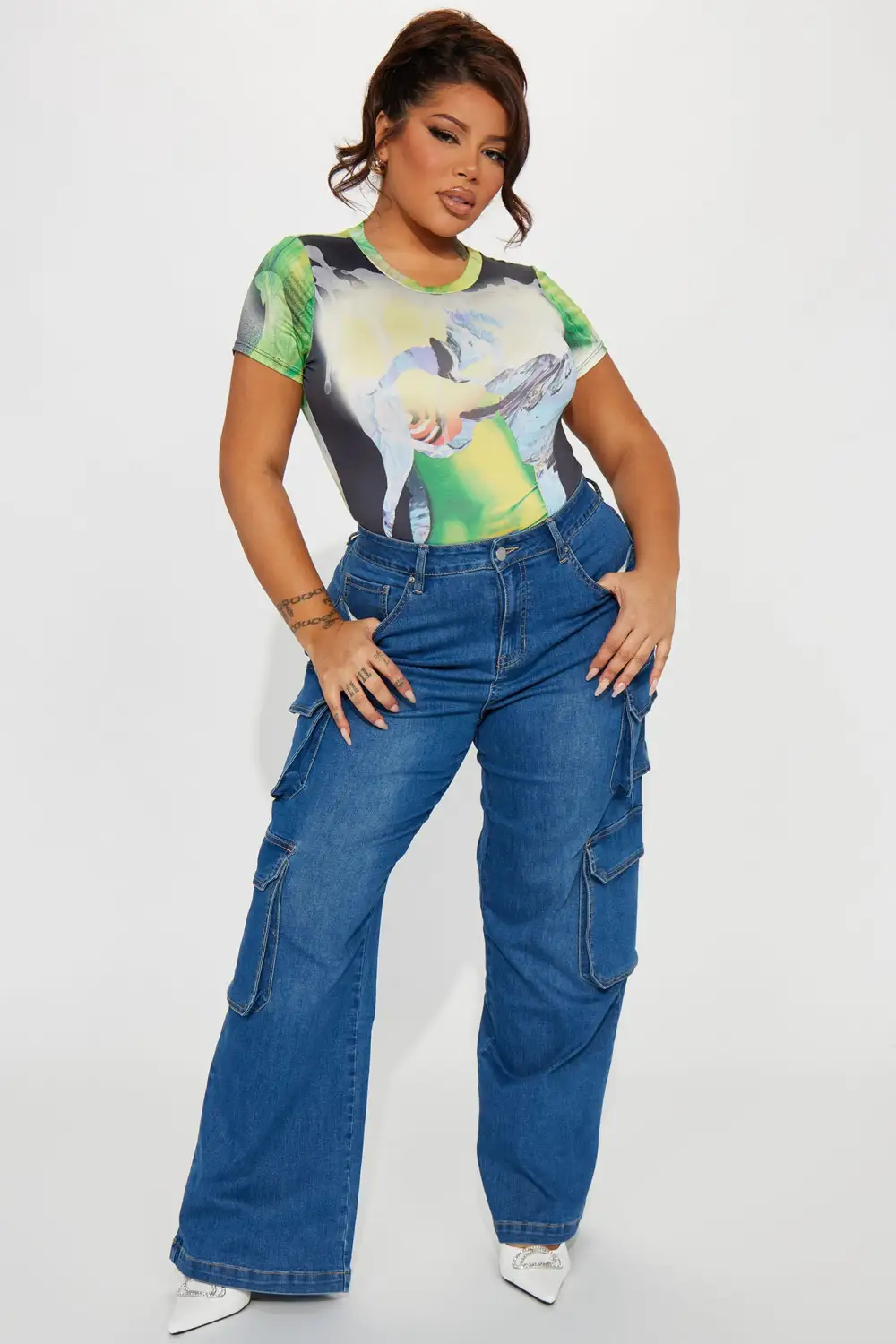 Hard To Forget Bodysuit - Green/combo