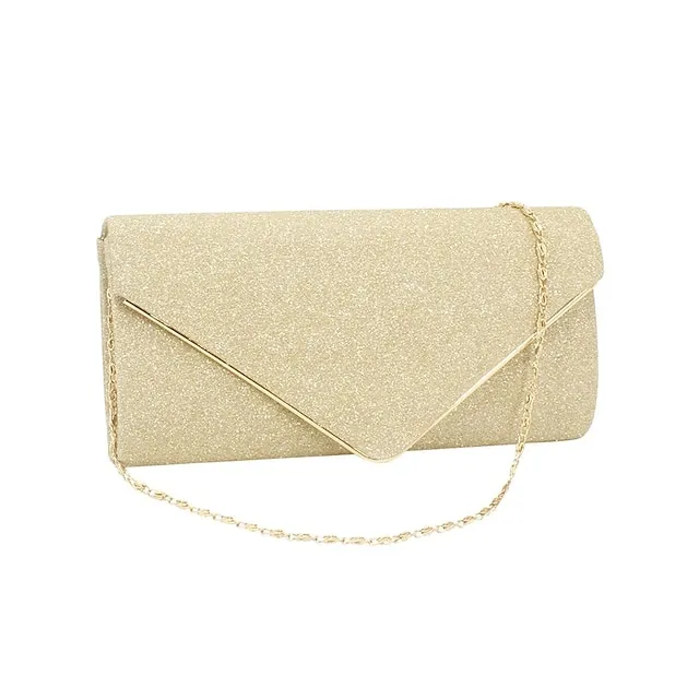 Women's Girls' Clutch Handbag Party / Evening Solid Color Silver Black Gold