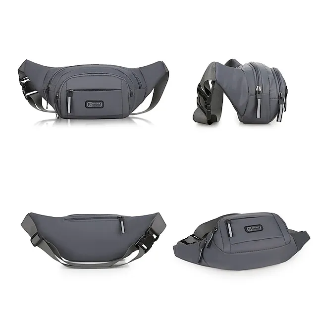 Women's Crossbody Bag Shoulder Bag Belt Bag Nylon Outdoor Shopping Holiday Zipper Large Capacity Waterproof Lightweight Solid Color Black Blue Green