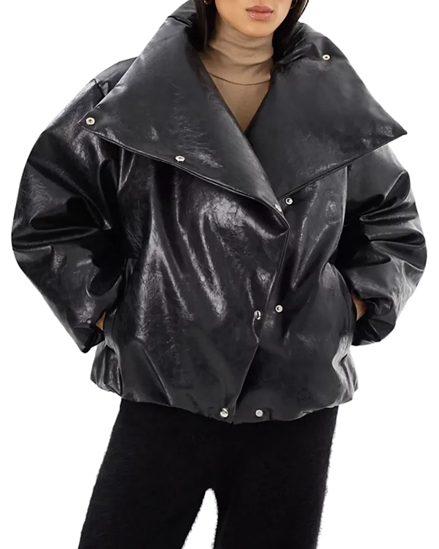 Asymmetric Faux Leather Jacket