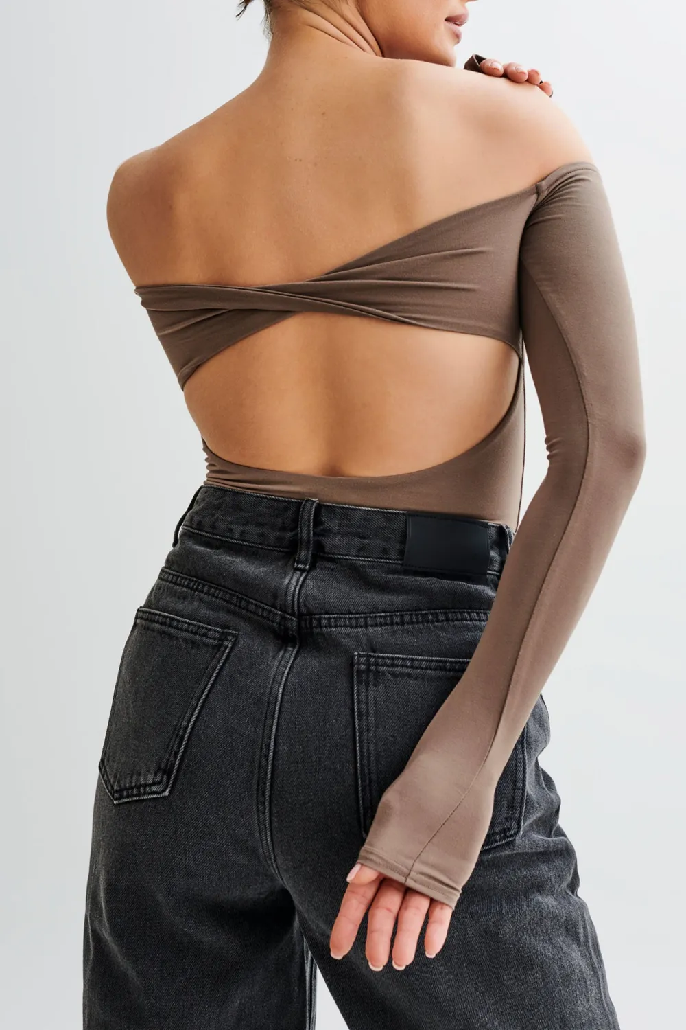 Daily Off Shoulder Long Sleeve Bodysuit