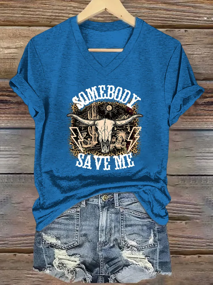 Women's Somebody Save Me Short-Sleeved T-Shirt