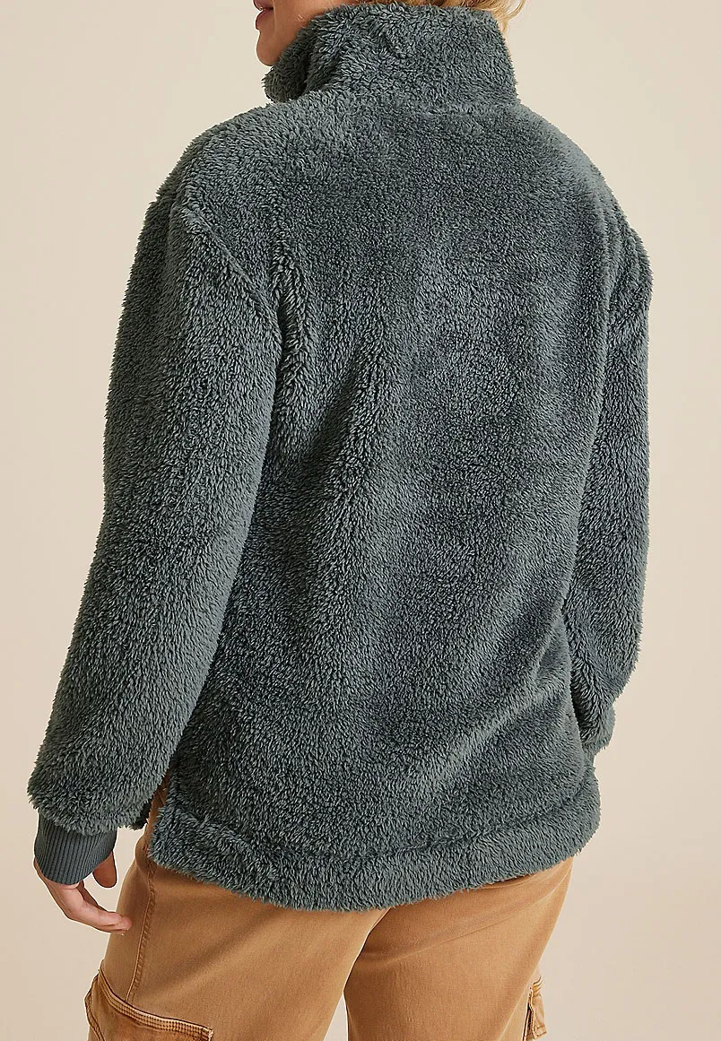Sherpa Pullover Sweatshirt