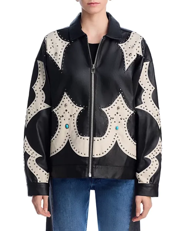 The Zip Faux Croc Jacket