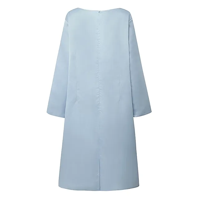 Women's Lace Dress Dress Set Midi Dress Purple Pink Yellow Light Blue Gray Long Sleeve Pure Color Lace Hollow Out Spring Fall Crew Neck Elegant Party Spring Dress