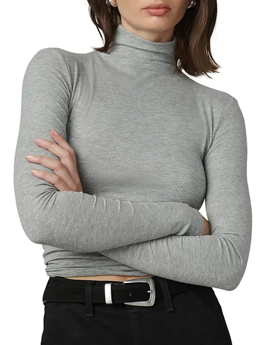Elegant Style Long Sleeves Turtleneck Top