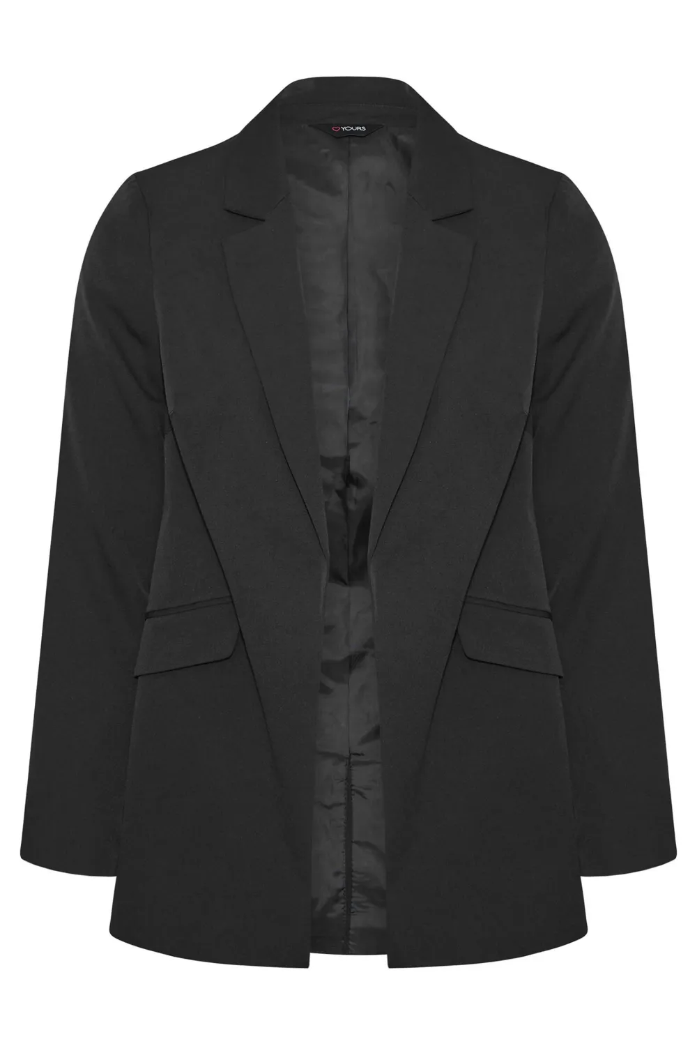YOURS Curve Black Lined Blazer