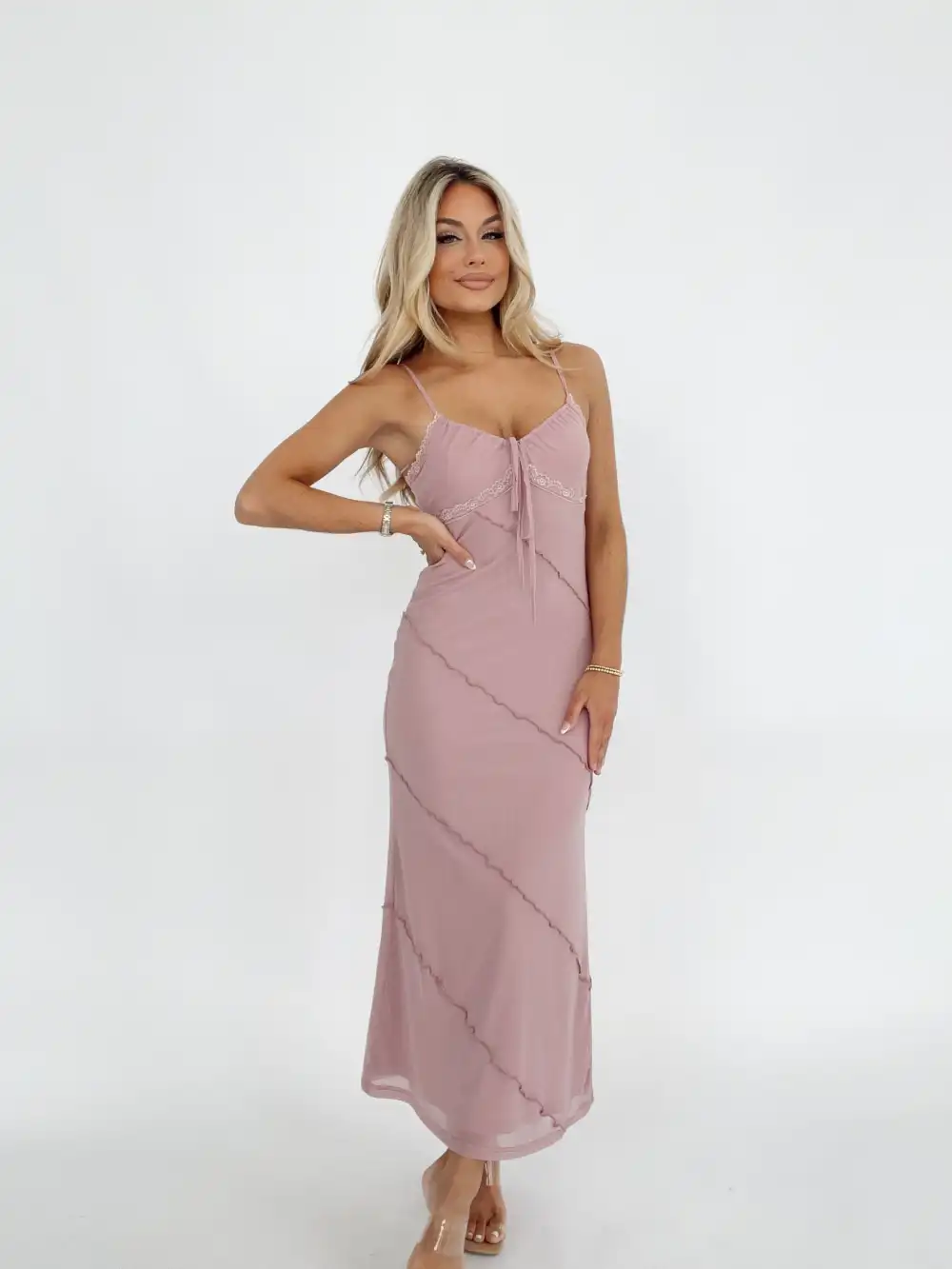 Lily Mesh Midi Dress
