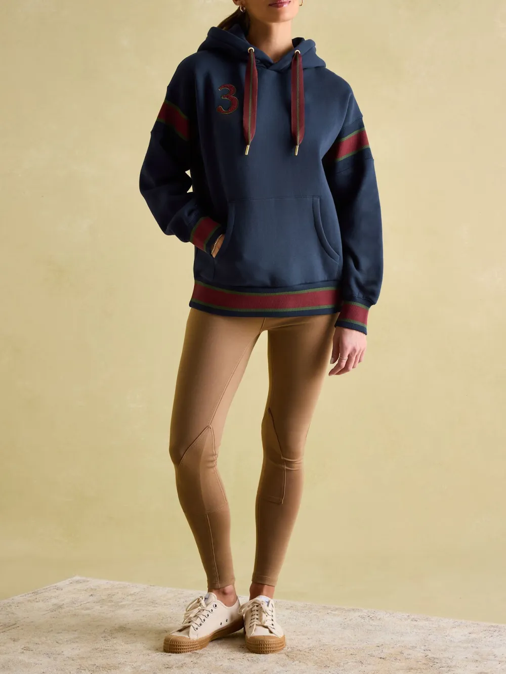Navy blue Embellished Hoodie
