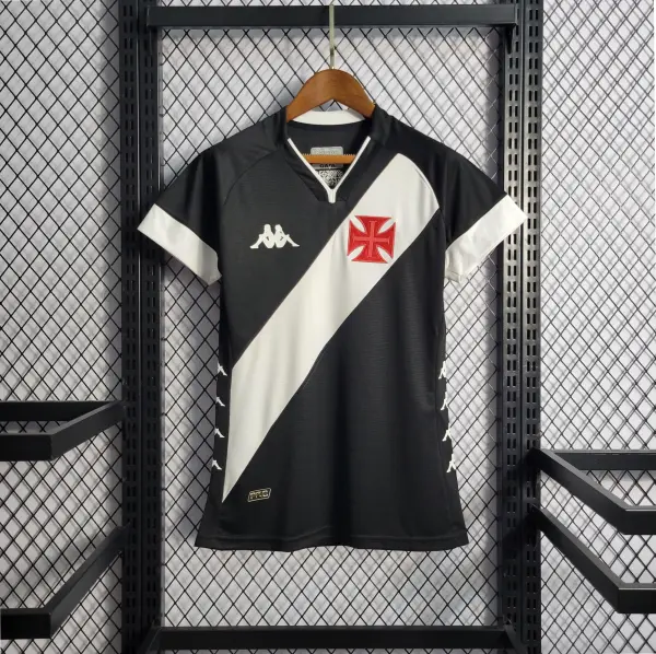 Camisa Vasco da Gama Home 22/23 Feminina - Preta e Branca