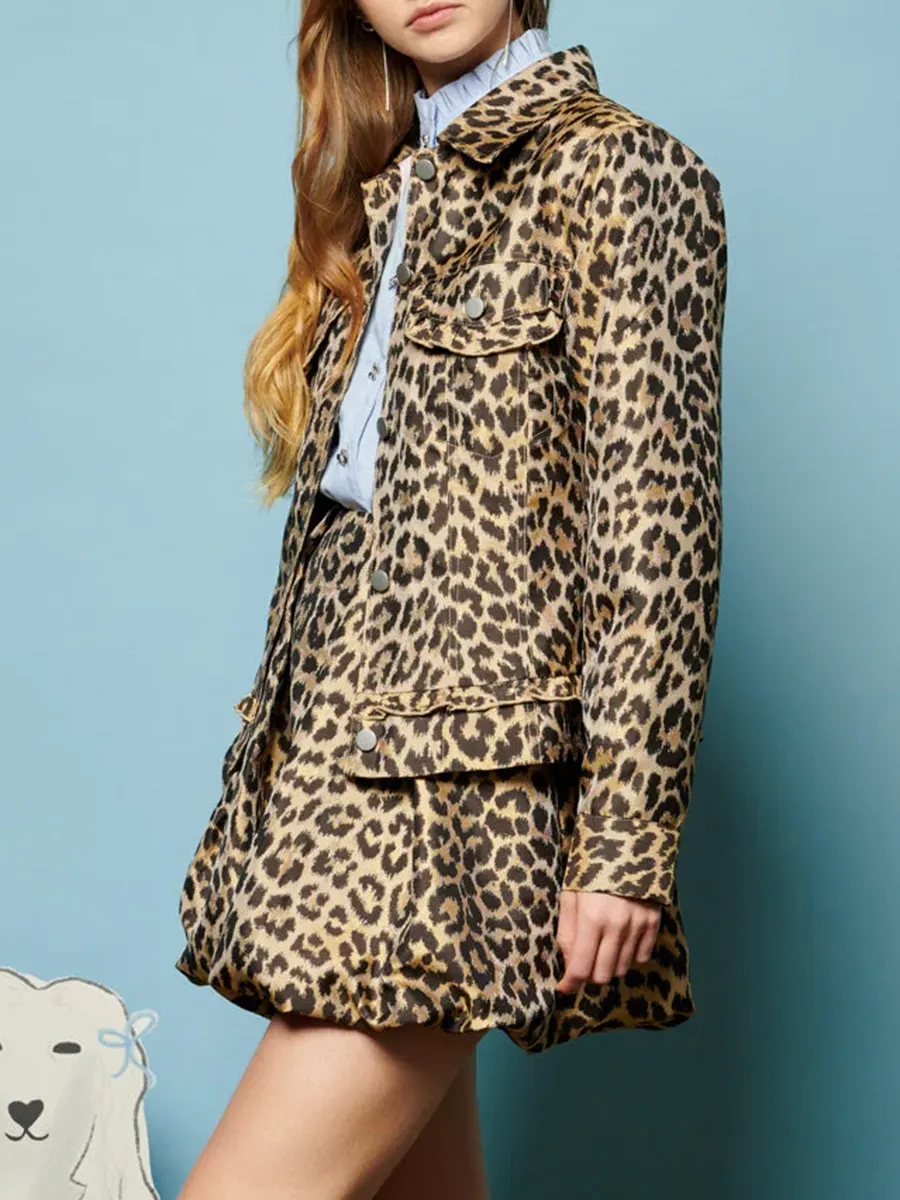 Regular Leopard Jacquard Jacket