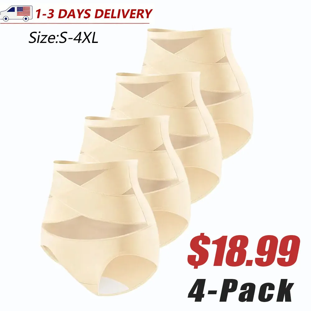 🔥 Women's High-Waist Cross-Mesh Briefs | Ultra Soft Comfort Underwear