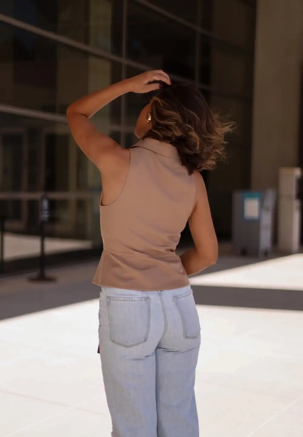 Nude Halter Vest Top