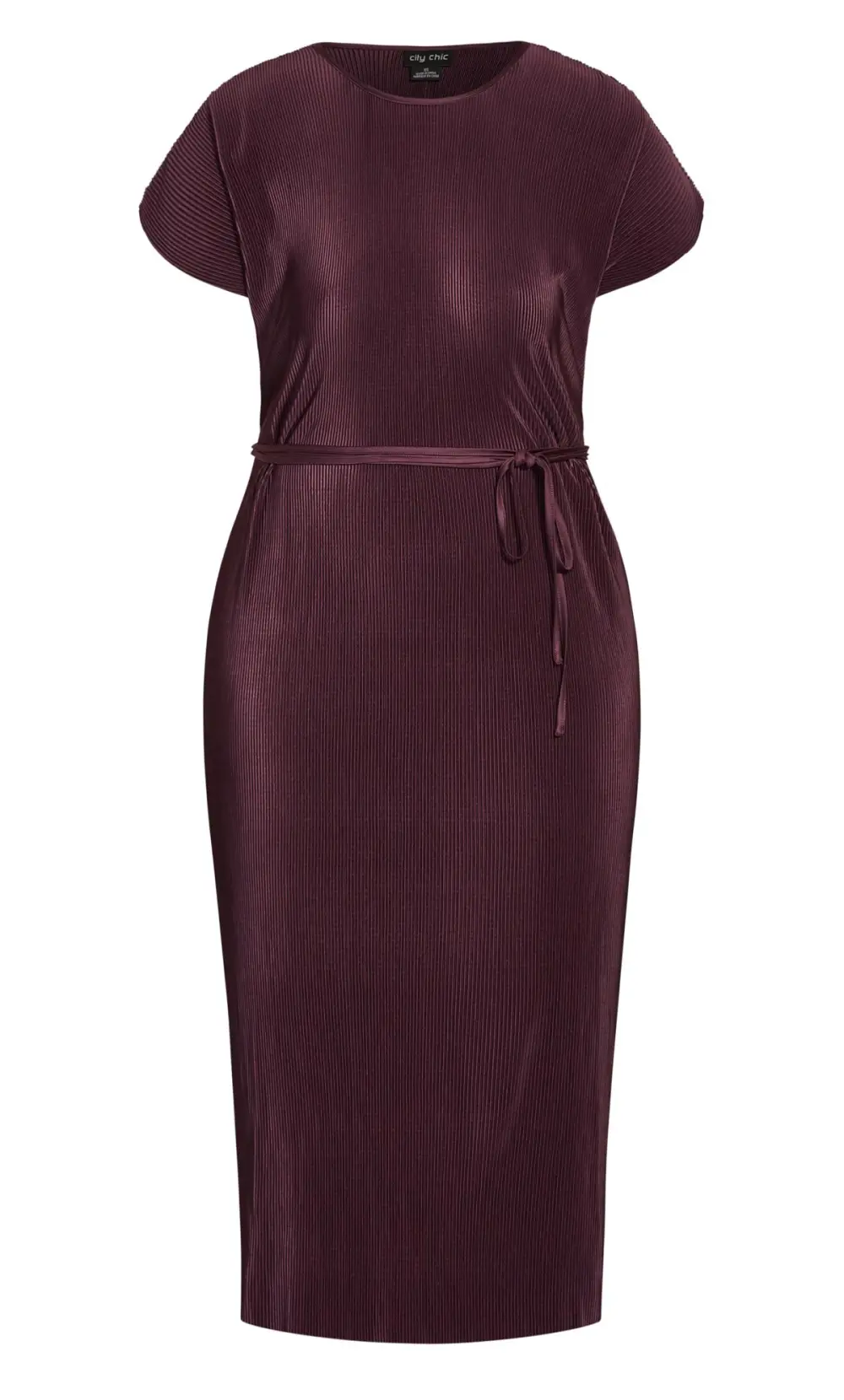 Evans Plum Purple Plisse T-Shirt Dress