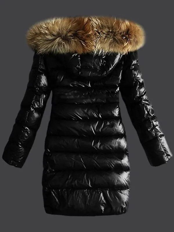 Women's Winter Jacket Winter Coat Parka Windproof Warm Outdoor Street Daily Vacation Zipper Pocket Fur Collar Zipper Hoodie Fashion Casual Street Style Solid Color Regular Fit Outerwear Long Sleeve
