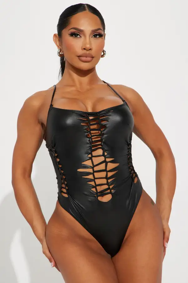 Ahmyra Cut Out Bodysuit - Black