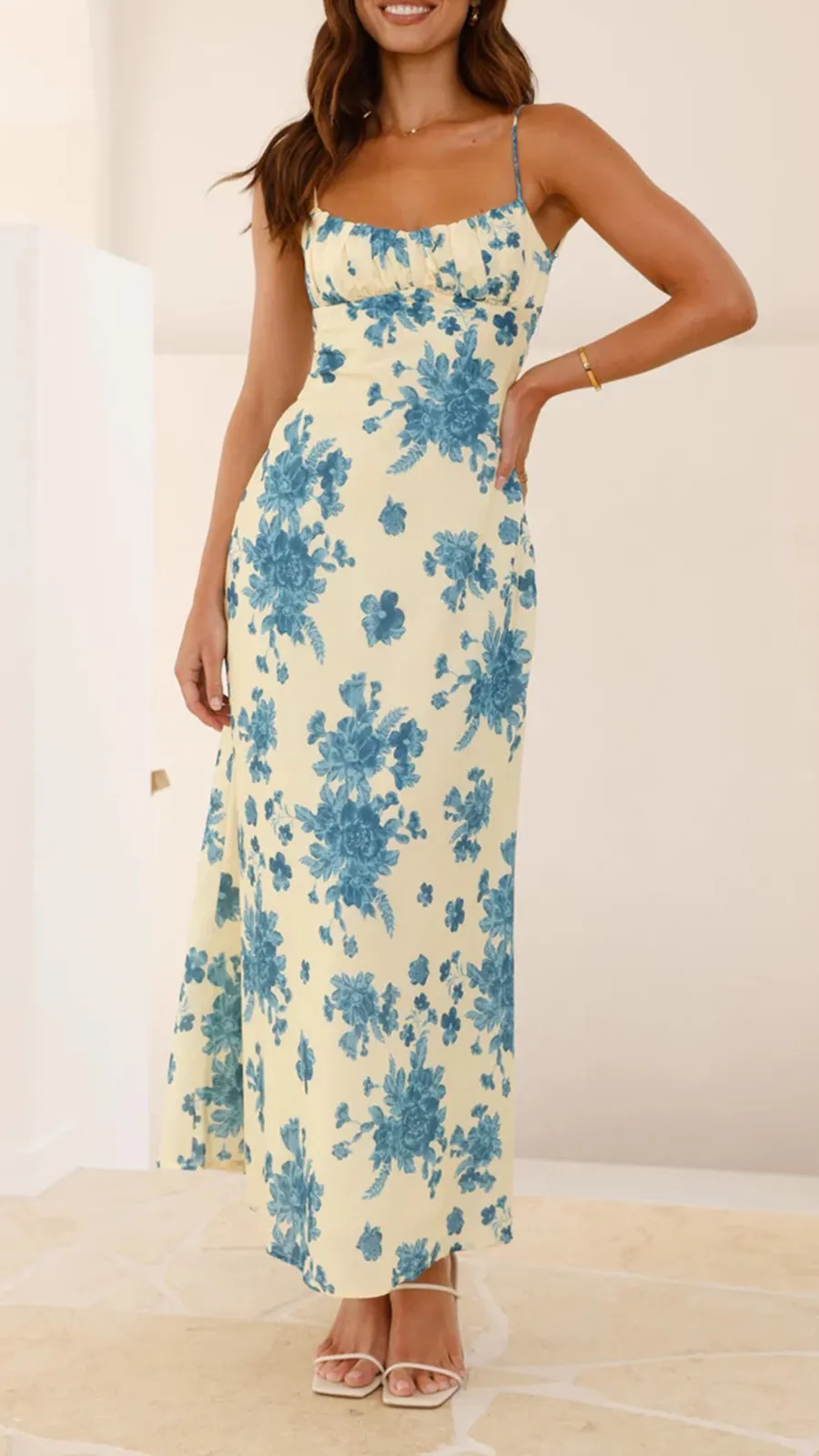 Floral Strap Midi Dress