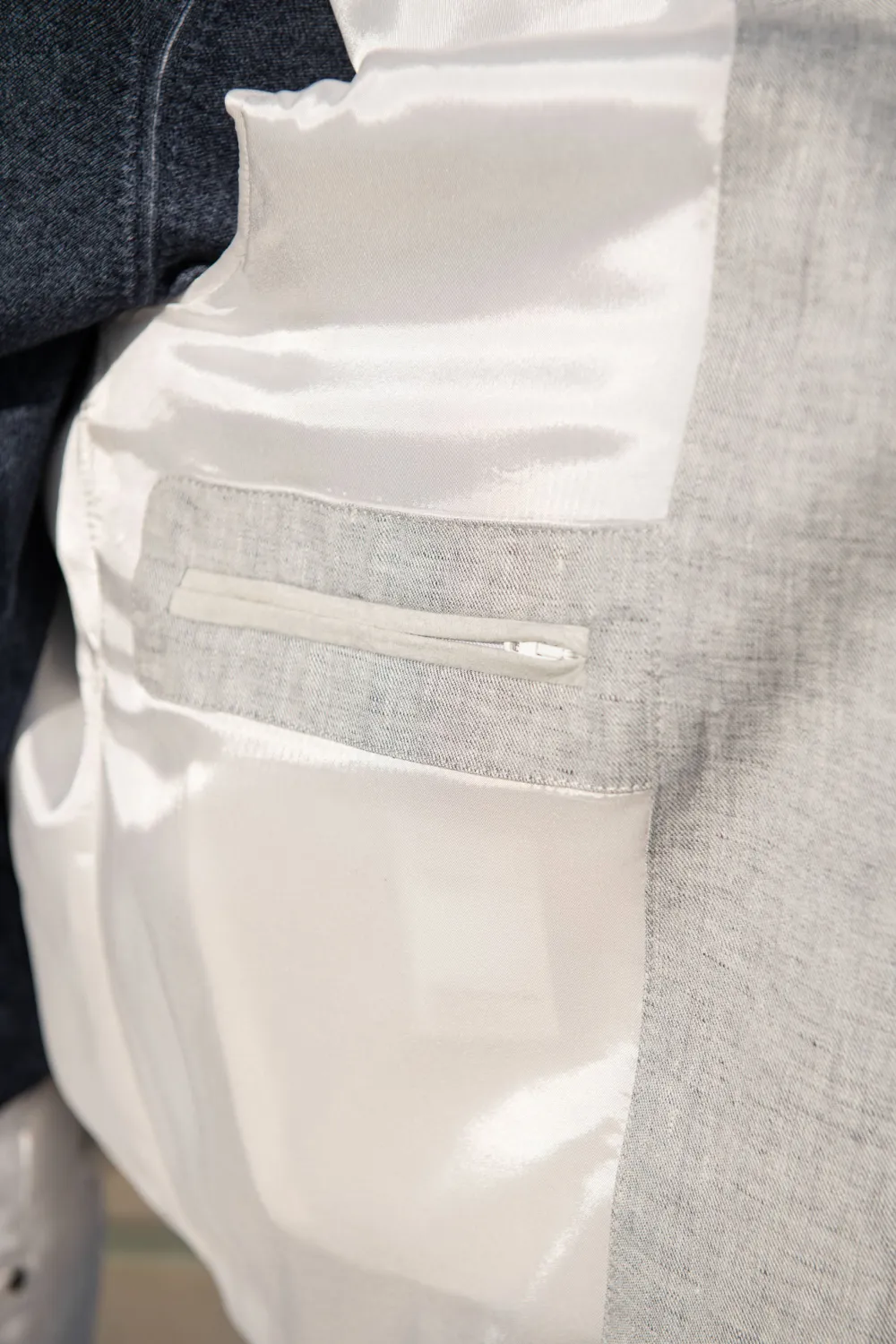 Chalk Grey Linen Vest