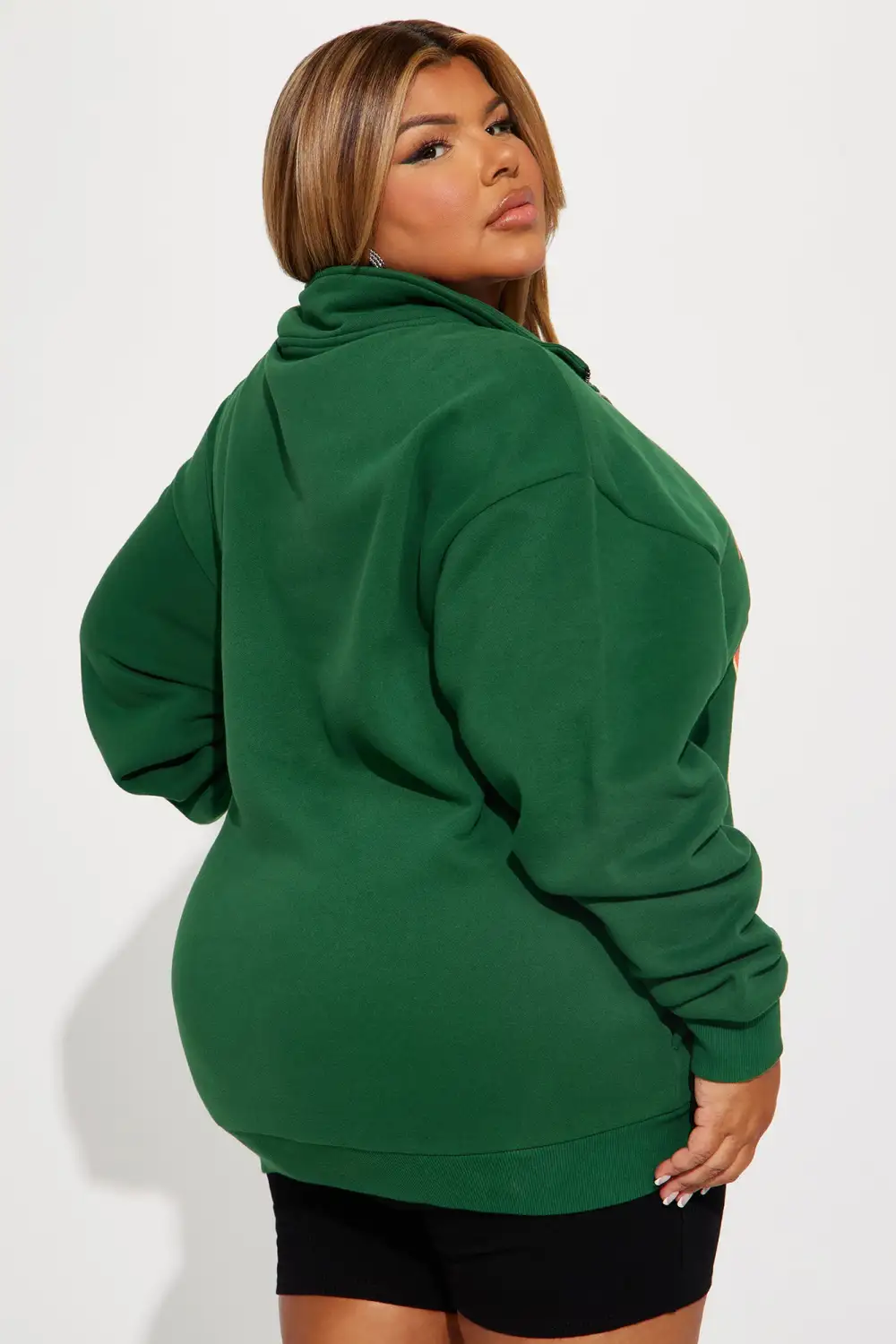Vintage NY Half Zip Sweatshirt - Green