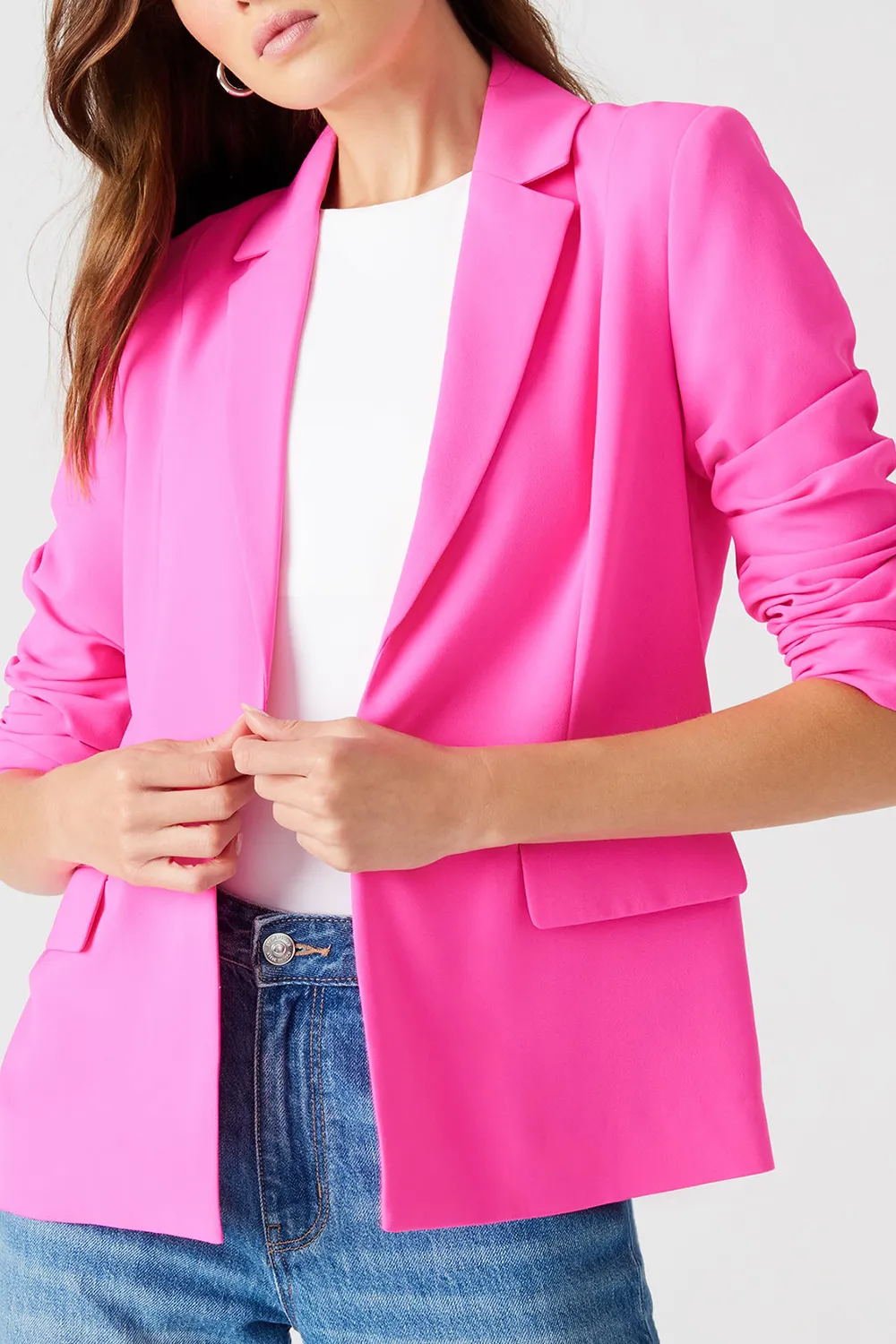 LONG SLEEVE BLAZER RED