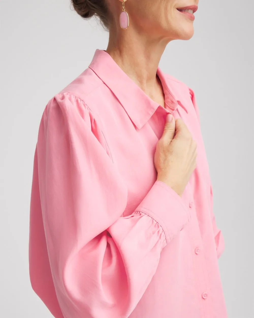 Pink Long Sleeve Button Down Shirt