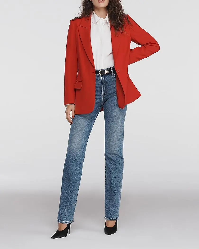 High Waisted Medium Wash Hyper Sculpt '90s Slim Jeans