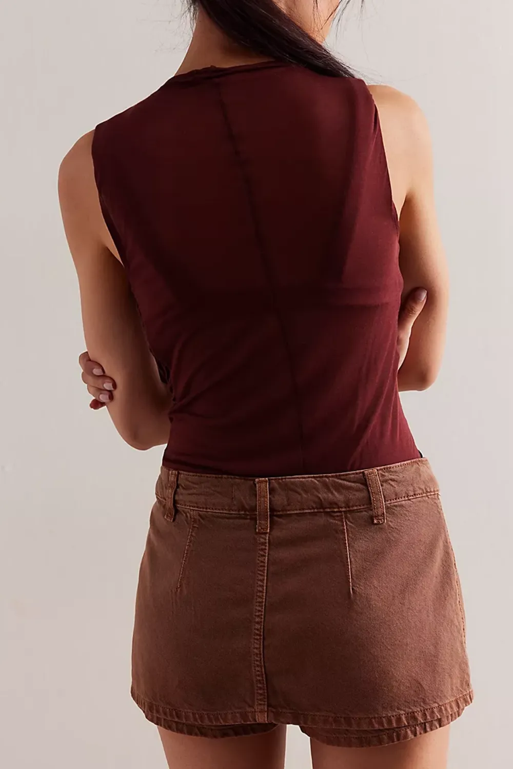 Denim High Waisted Mini Skirt