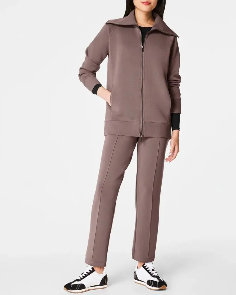 Relaxed Full Zip Casual Tunic