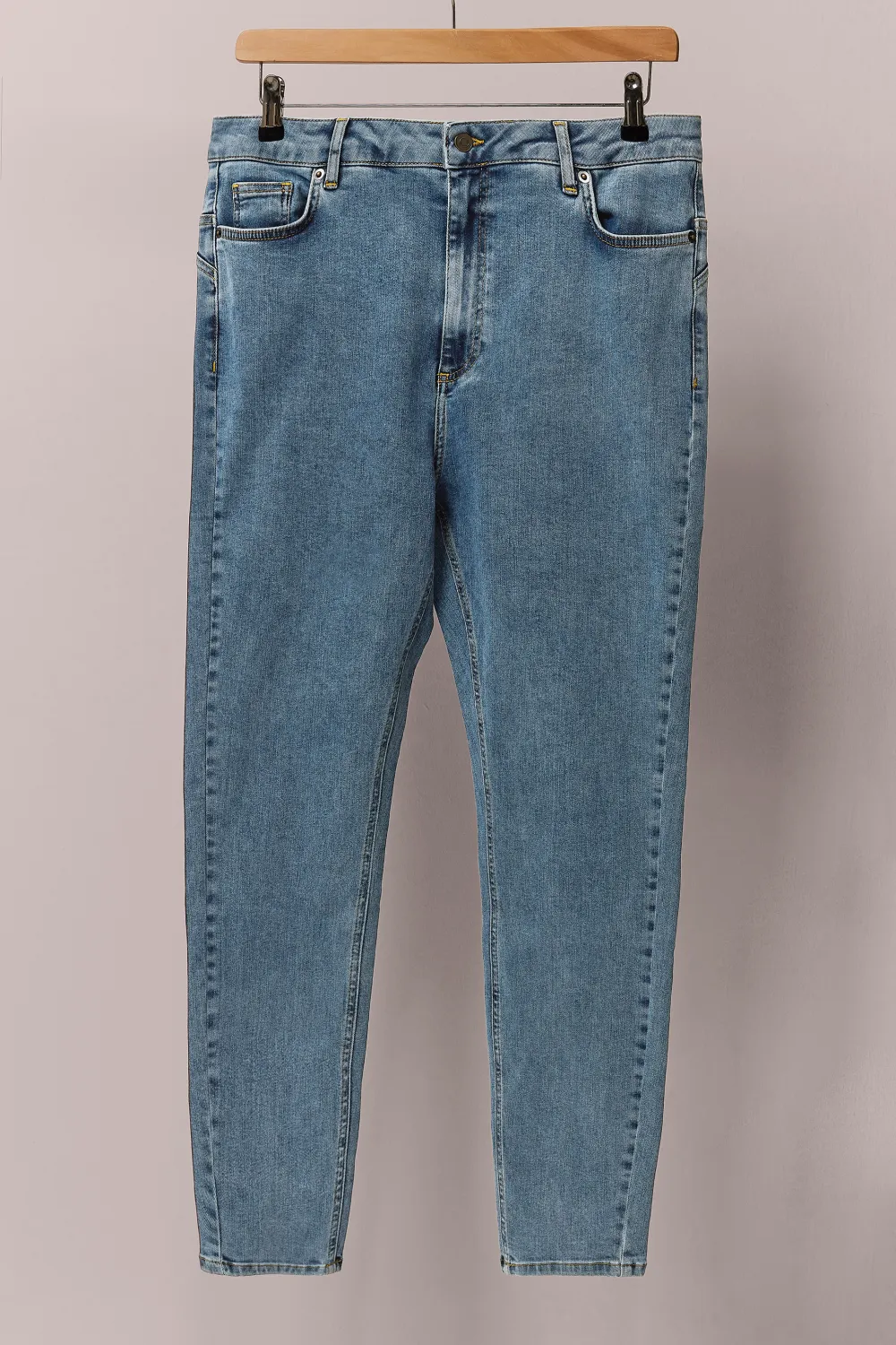 EVANS Curve Blue Mid Wash Contour Skinny Jeans