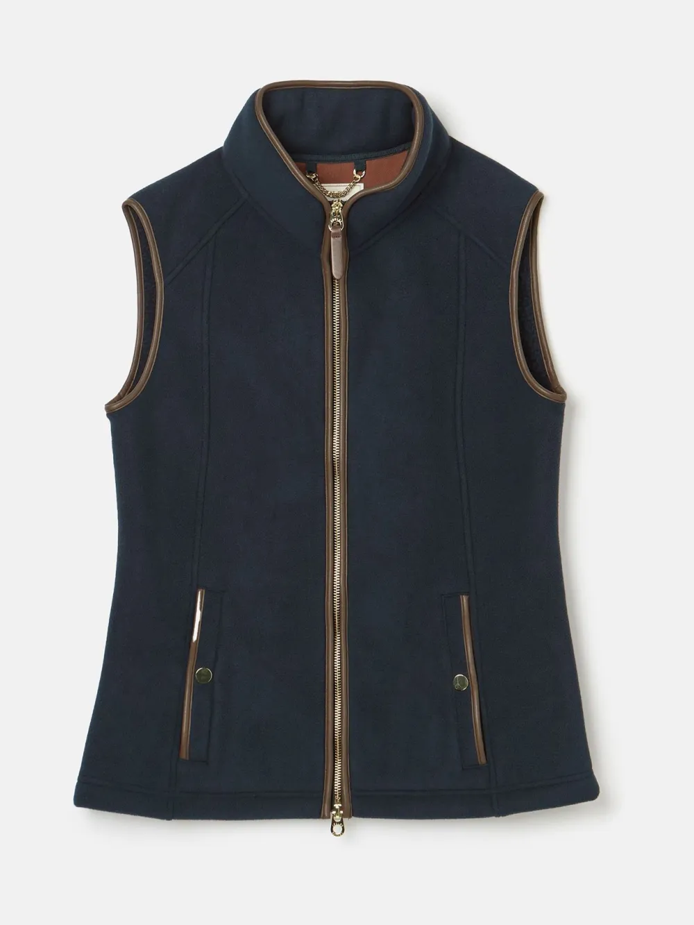 Navy Slight Stretch Fleece Gilet