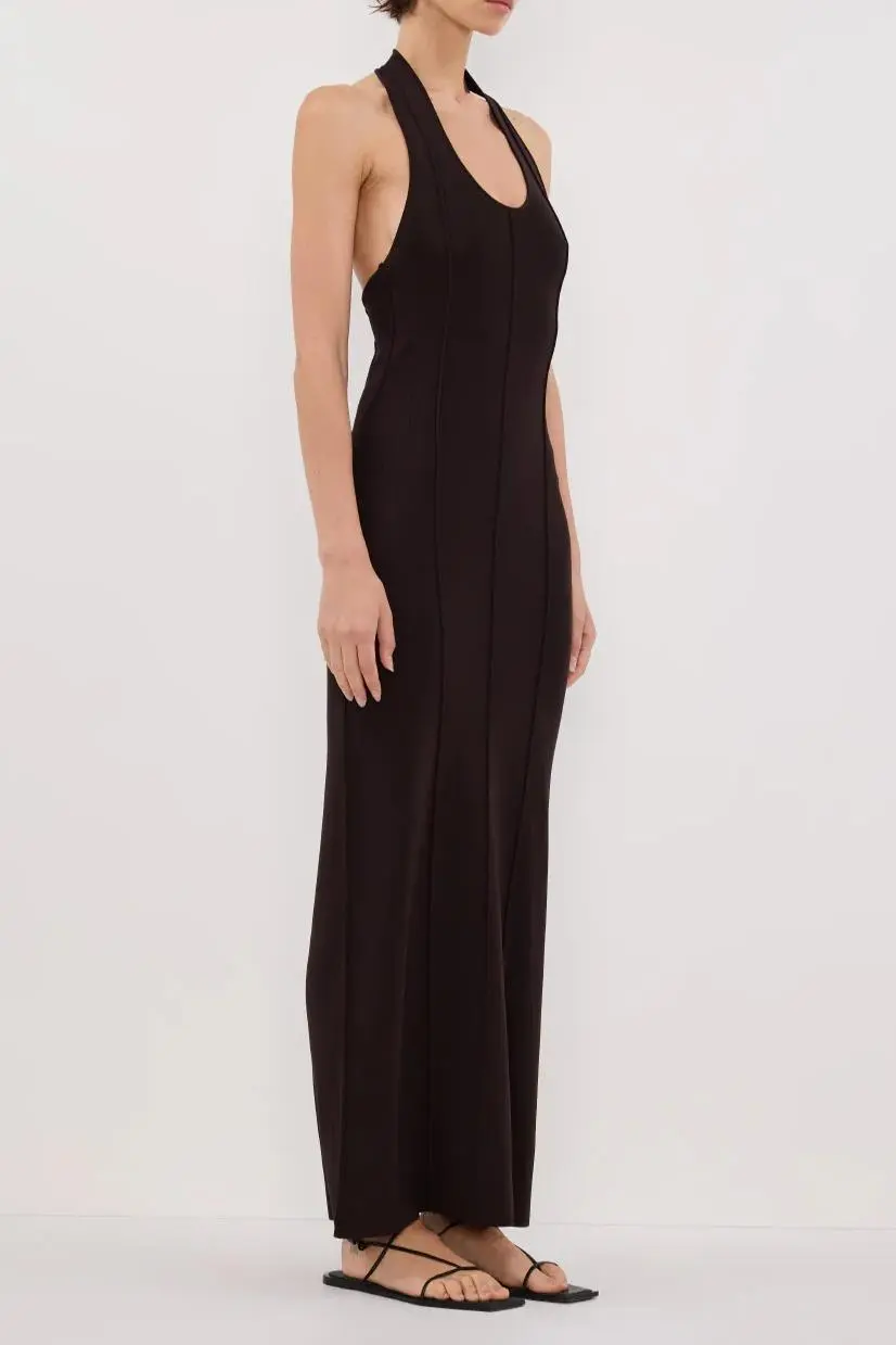 BITTER HALTER KNIT MAXI DRESS