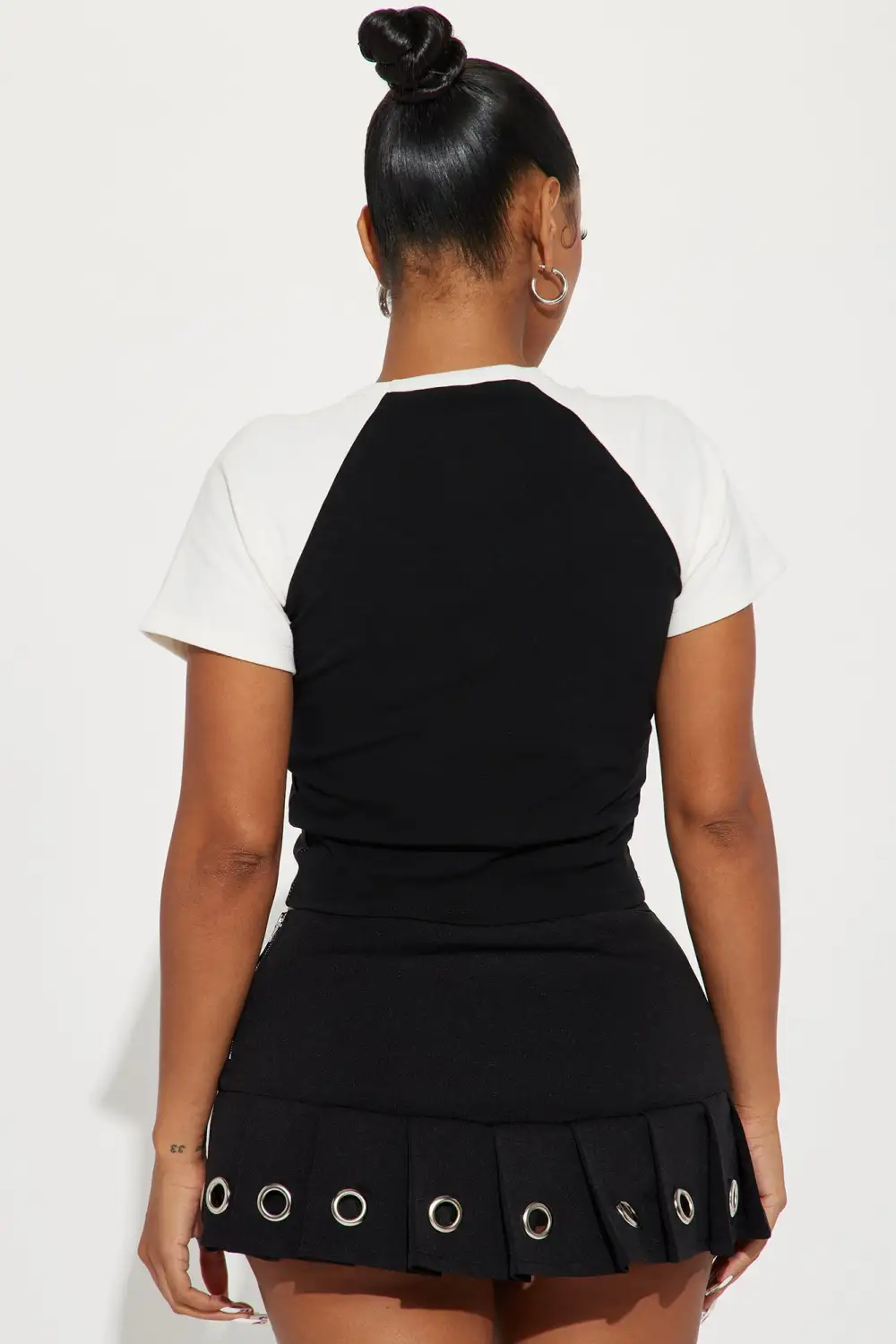 Flamin Hot Raglan Top - Black