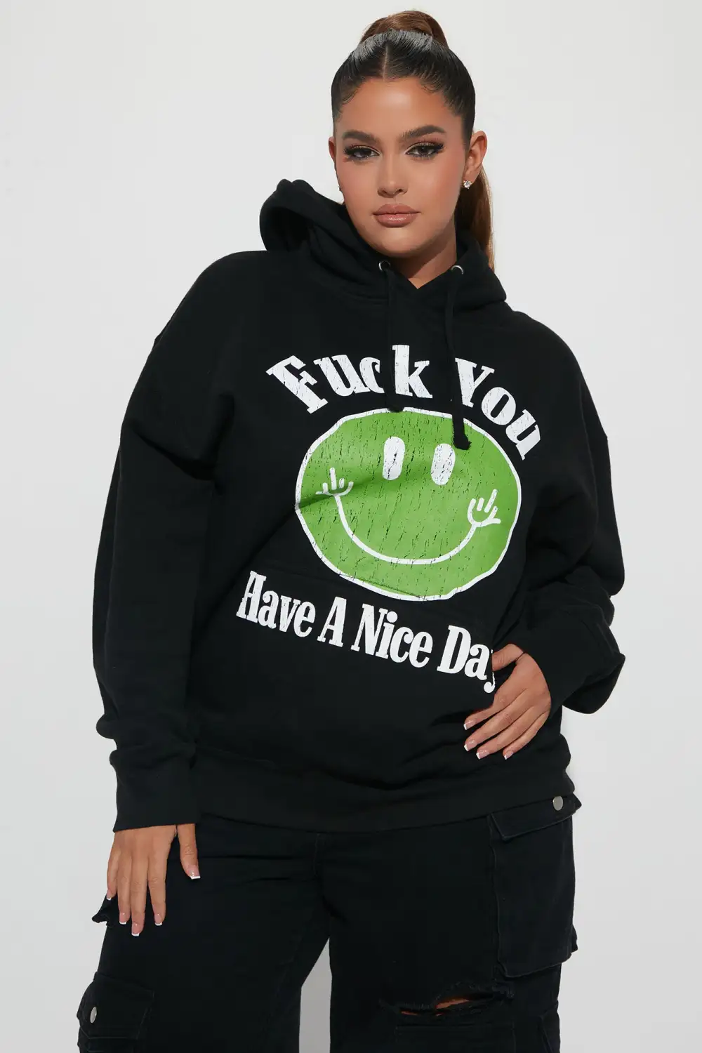 Fuck You Have A Nice Day Hoodie - Black