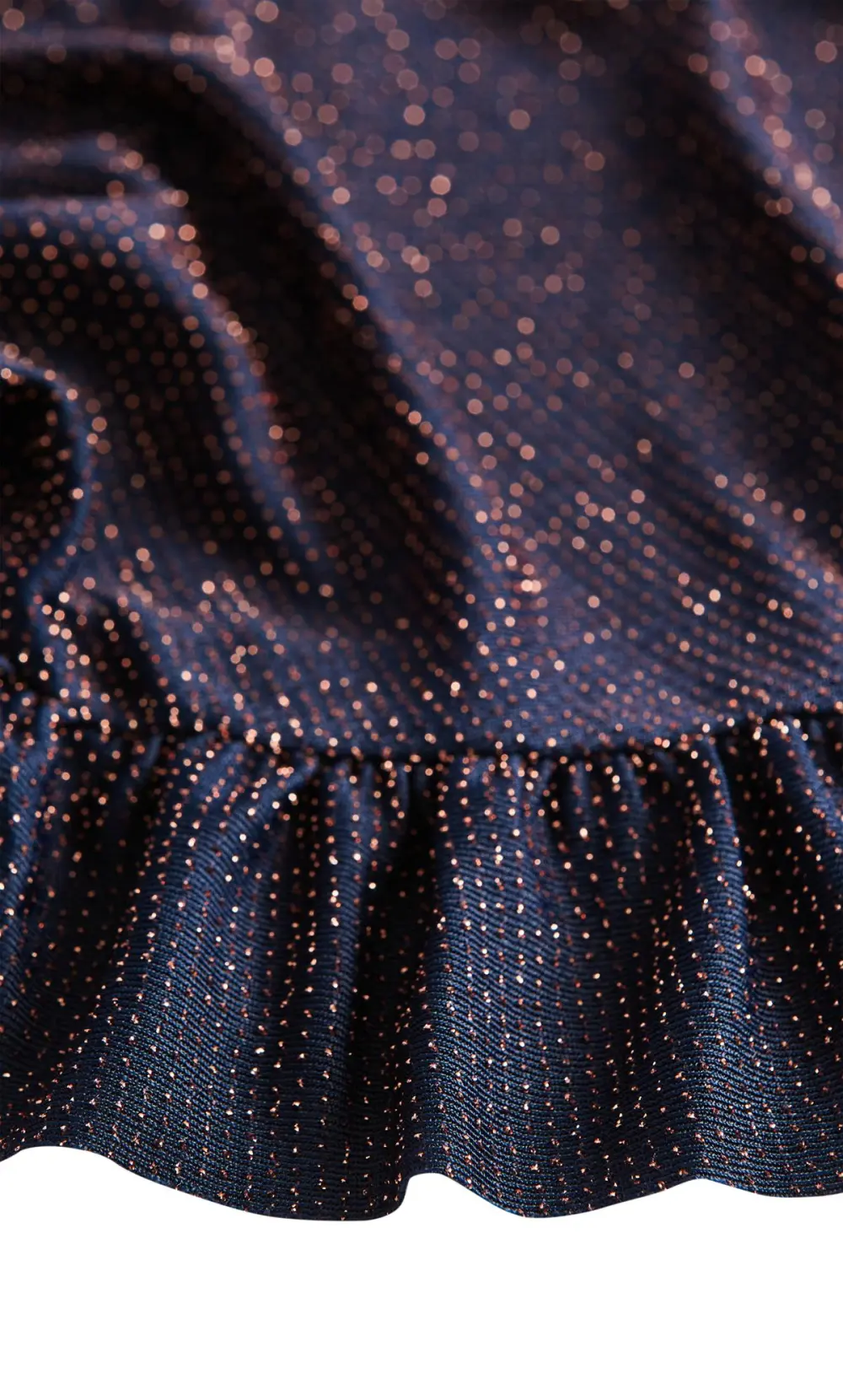 Evans Navy Blue Metallic Swing Mini Dress