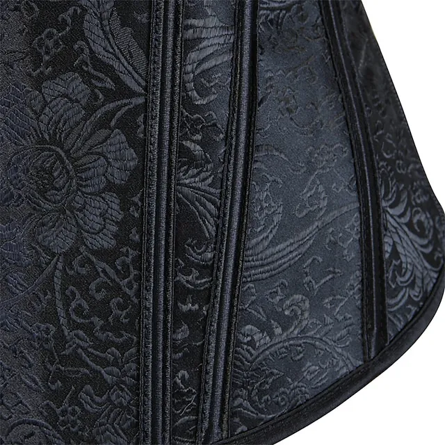 Corset Women's Corsets Halloween Wedding Party Party & Evening Plus Size Black White Purple Breathable Overbust Corset Zipper Lace Up Backless Tummy Control Push Up Flower All Seasons