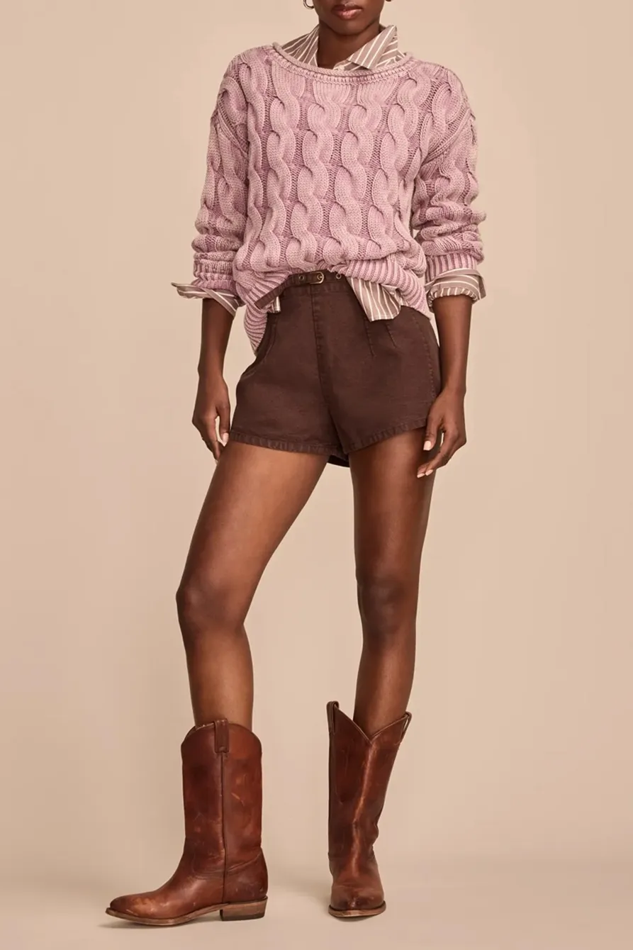 Elderberry Cable Sweater Pullover