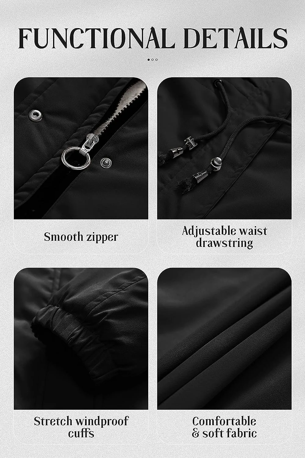 Women's Mid-Length Parka Winter Outerwear Jacket Soft Fleece Warm Snow Coat