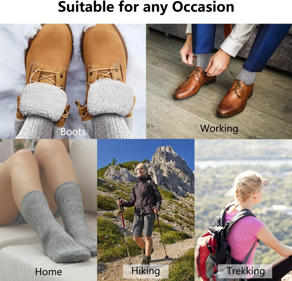 Jeasona Wool Socks for Women Warm Winter Thermal Thick Socks Gifts for Women Mom
