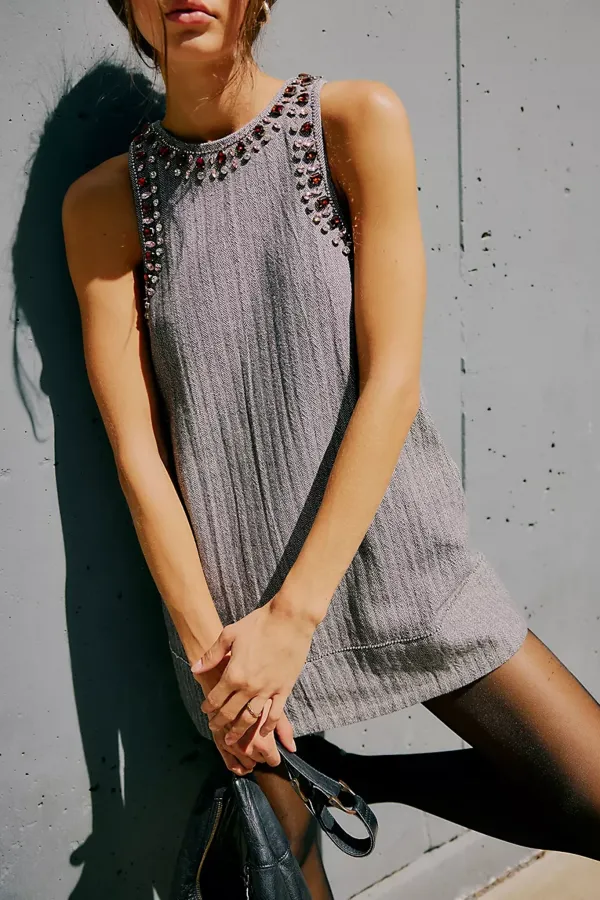 Sleeveless Knit Shift Mini Dress