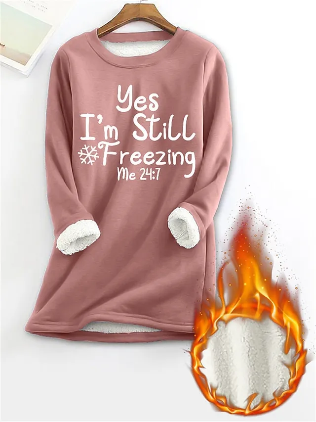 Women's Fleece Pajama Sets Lounge Sets Letter Warm Comfort Soft Home Daily Bed Fleece Warm Breathable Crew Neck Long Sleeve Pullover Pant Elastic Waist Fall Winter Pink