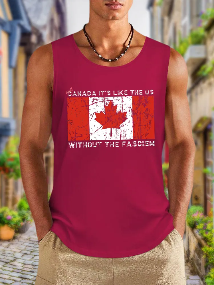 Men'S Visit Canada It'S Like The Us Without The Fascism We Will Never Yield To Tru.p Vest