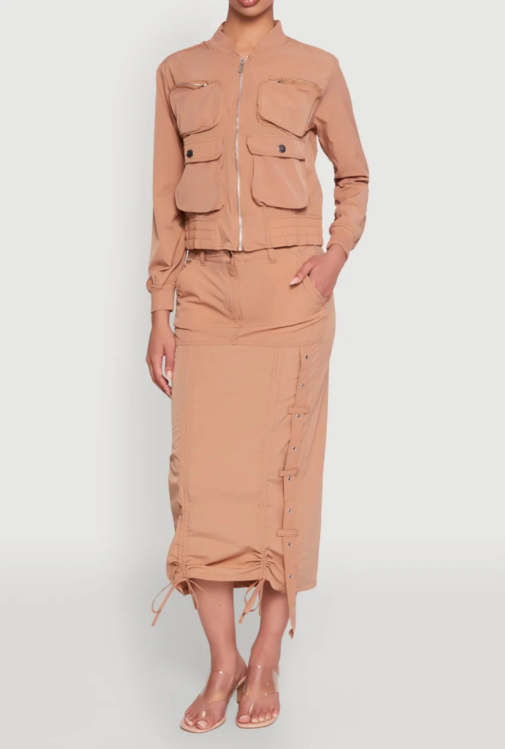 Stand Up Collar Windbreaker Jacket