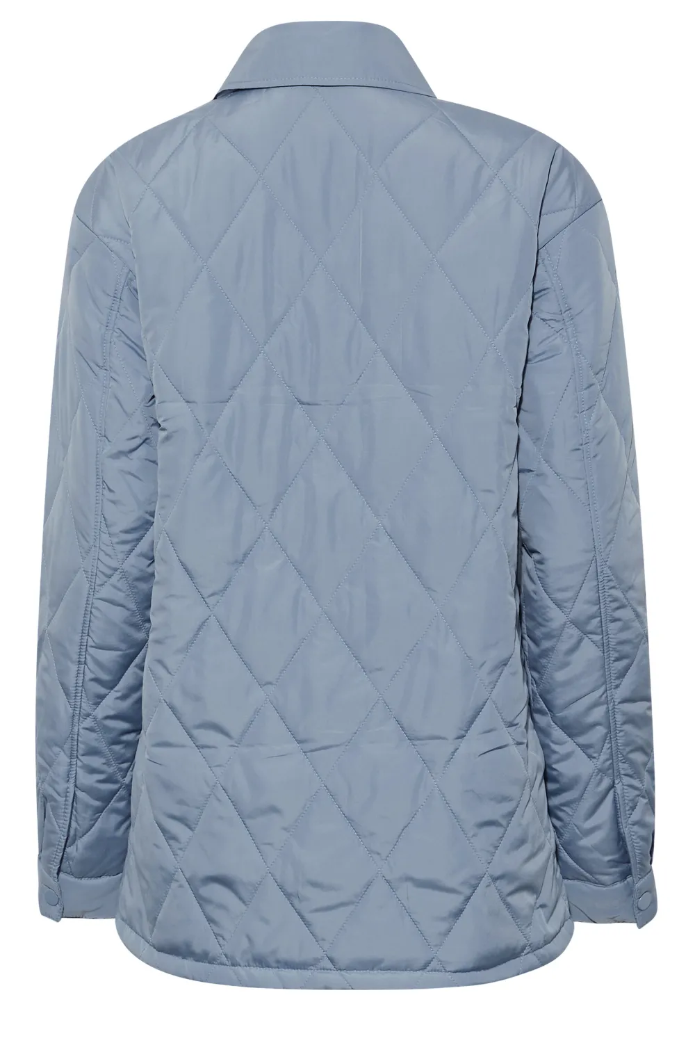 LTS Tall Blue Lightweight Diamond Quilted Shacket