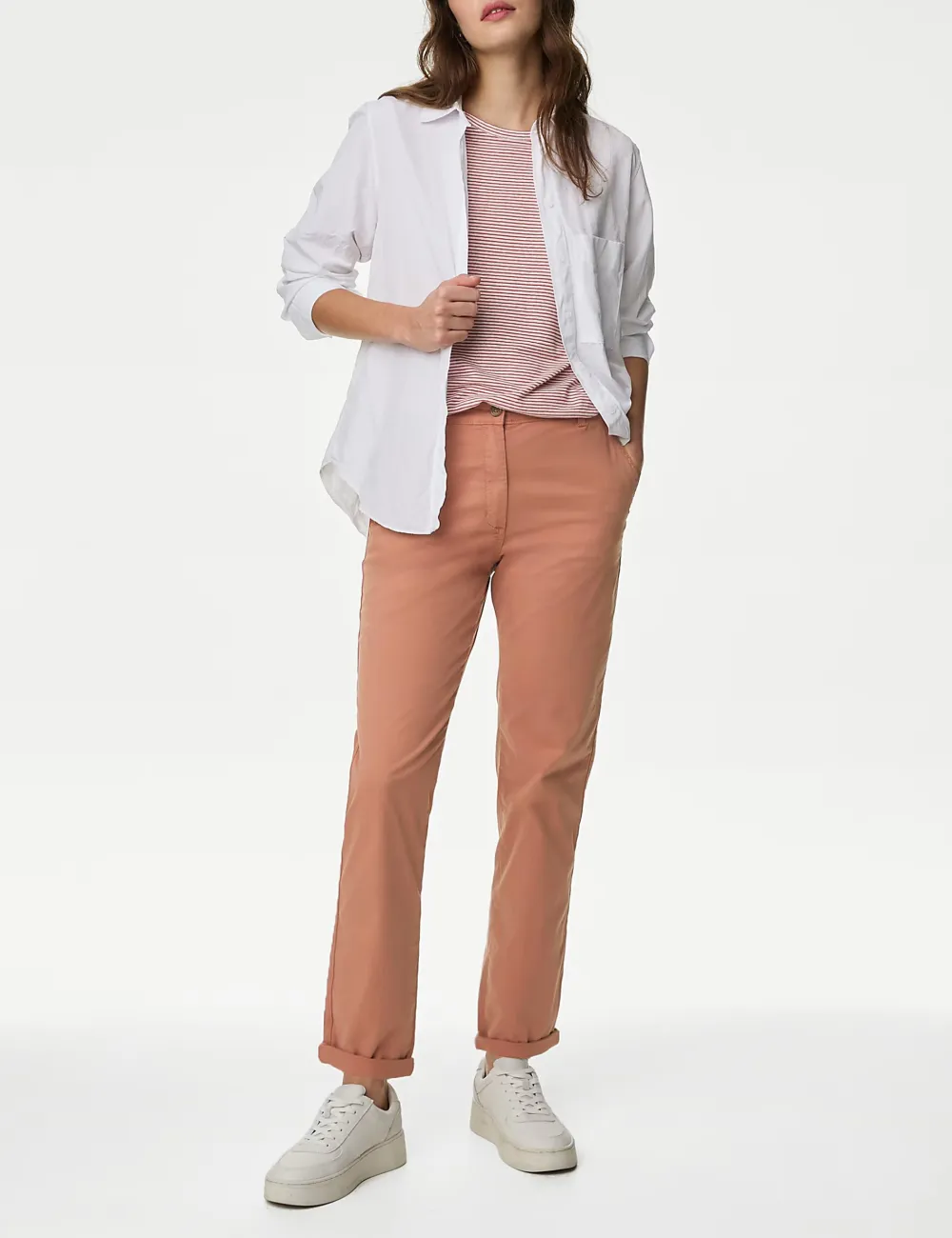 Cotton Rich Tea Dyed Slim Fit Chinos Grey